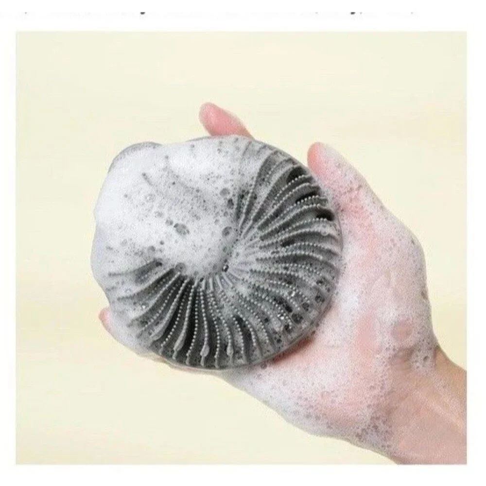 Soft Silicone Exfoliating Bath Brush Body Grey Lot of 2